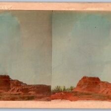 c1890s Yellowstone Park Unknown Landmark Hand Colored Stereoview Real Photo V38 picture