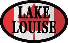 4inx2.5in Oval Canadian Flag Lake Louise Sticker Car Truck Vehicle Bumper Decal picture