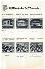1960s-70s  Old Milwaukee Beer TV Commercial sheet Pop Top picture