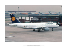 Lufthansa Airbus A320 A3 Art Print – London Heathrow – 42 x 29 cm Poster picture