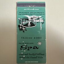 Vintage 1960s Palm Springs Spa Midcentury Matchbook Cover picture
