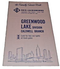 APRIL 1962 ERIE LACKAWANNA FORM 8 GREENWOOD LAKE PUBLIC TIMETABLE picture