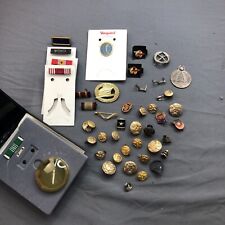 Lot of 34 Vintage Military Cufflinks Button Pins etc picture