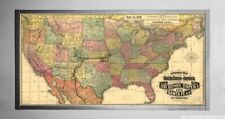 1888 Map| A correct map of the United States of America showing the Atchison, To picture