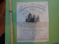 Original West Door Entry Ticket to Charity Service, St. Paul's Cathedral, 1830 picture