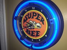 Dodge Super Bee Hemi Mopar Motors Auto Man Cave Neon Wall Clock Advertising Sign picture