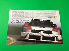 1990 1991 AUDI 90 QUATTRO IMSA RACE CAR VINTAGE ORIGINAL PRINT AD ADVERTISEMENT picture