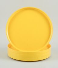 Massimo Vignelli for Heller, Italy. A set of 4 dinner plates in yellow melamine picture