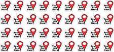 0.5in x 0.5in You Are Here Map Pointer Vinyl Stickers Globe Travel Decals picture