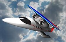 Discrotor DARPA Boeing Futuristic Airplane Wood Model Replica Small FreeShipping picture