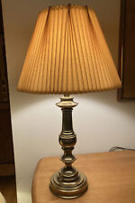 Elegant Large Stiffel Brass Table Lamp 3 WAY VGC Original Shade picture