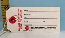 Vintage Continental Airlines Luggage Tag  picture