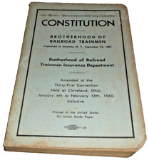 MAY 1960 BROTHERHOOD OF RAILROAD TRAINMEN CONSTITUTION picture