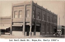 H49/ Mt Hope Kansas RPPC Postcard REPRINT c1950s 1st National Bank 2 picture