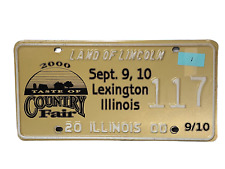 2000 IL Special Event License Plate #117 Taste of Country Fair Lexington, IL #1 picture