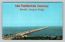New Orleans LA, Lake Pontchartrain Causeway Vintage Louisiana c1971 PostcardÂ Â  picture