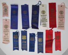 Vintage 4-H Club & FFA Ribbons, 40’s-50's, Modesto, Norcal, CA picture
