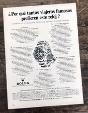 ROLEX 1960's Advertisement GMT-Master Pepsi Pointed Shoulders 1675 Steel OEM / picture