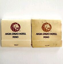 MGM Grand Hotel Reno Vintage Matchbox Nevada Las Vegas Lot Of 2 Unused E11 picture