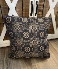 New Primitive Gettysburg NAVY LOVERS KNOT COVERLET PILLOW Accent 16