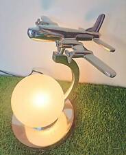 Vintage Glass Ball Globe Aviation Airplane Table Lamp Lighting Home Decor picture