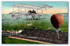 c1910 Antique Airplane Hot Balloon Aviation Meet at Los Angeles CA Postcard picture