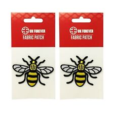 Embroidered BACKPACKERS Manchester Bee Patch x 2 - SEW OR Iron ON PATCH NEW picture