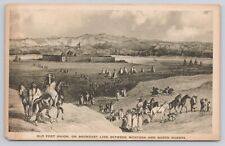 Great Northern Railway Scenes on Border of Montana North Dakota Old Fort Indians picture