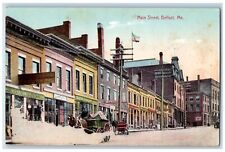 c1910's Main Street Hardware Stores Horse And Wagon Belfast Maine ME Postcard picture