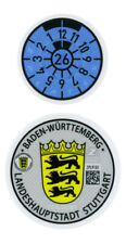 German License Plate Registration Seal Stuttgart Mercedes-Benz, Porsche 2026 Set picture