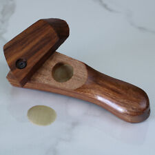 Curved & Matching Lid Premium Wood Hand Crafted Smoking Pipe picture
