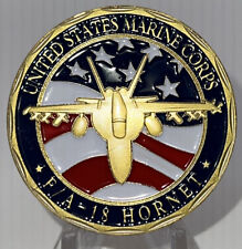 * US MARINES And NAVY F/A 18 Hornet 🐝 Challenge New Coin In An Airtight Capsule picture