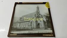 PYH Glass Magic Lantern Slide Photo OLD CHURCH ON COUNTRYSIDE picture