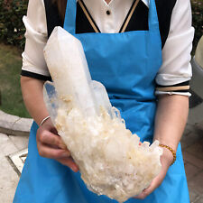 8.14 Natural rare white water crystal cluster backbone mineral specimen picture