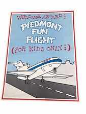 Vintage PIEDMONT AIRLINES Children's Coloring and Activity Book NOS Unused picture
