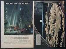 Willy Ley *Rocket to the Moon* 1945 Bonestell pictorial picture