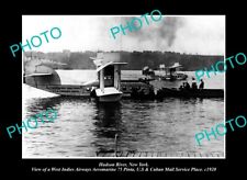OLD POSTCARD SIZE PHOTO WEST INDIES AIRWAYS AEROMARINE SEAPLANE c 1920 picture
