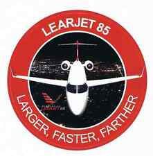 New LearJet Model 85 Business Jet Sticker Larger Faster Farther Bombardier ICT picture