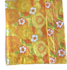Vintage King pillowcase Set of 3 flower  orange hippie Wamsutta Made In USA picture
