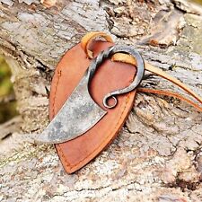 MEDIEVAL HAND MADE SCANDINAVIAN Tactical FIXED BLADE Survival NECK Knife SHEATH picture