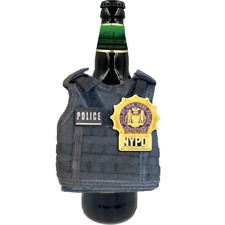NYPD New York City Police Detective Tactical Beverage Bottle Can Cooler Vest wit picture
