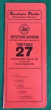 Southern Pacific Western Division, employee timetable # 27, April 28, 1985 picture
