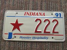 1990 INDIANA LICENSE PLATE original paint   star #222 picture
