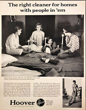 1962 Hoover Vacum Cleaner Vintage Print Ad Girls Slumber Party Candles picture