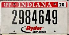2000 INDIANA Ryder APP license plate EXPIRED picture