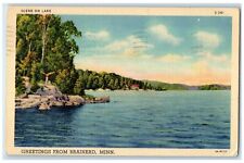1938 Greetings From Brainerd Minnesota MN Posted Scene On Lake & Trees Postcard picture