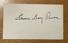 Francis Gary Powers Signed Auto 3.25 x 5.5 Government Post Card U-2 JSA Letter picture