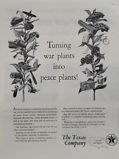 1945 Texaco Texas Company Fortune WW2 Print Ad War Plants into Peace Plants picture