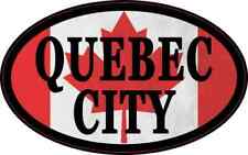 4inx2.5in Oval Canadian Flag Quebec City Sticker Car Truck Vehicle Bumper Decal picture