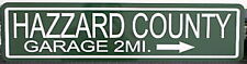Dukes of HAZZARD COUNTY GARAGE Metal Street Sign Cooter Bo Luke Rosco Man Cave picture